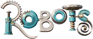 Photo de graphisme qui forme le logo et le nom du film Robots